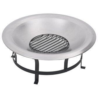 Tuinvuurplaats met grill 76 cm roestvrij staal 4