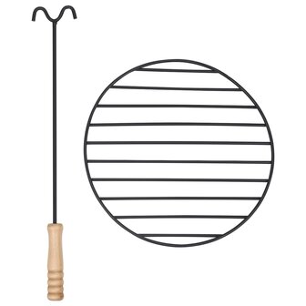 Tuinvuurplaats met grill 76 cm roestvrij staal 10