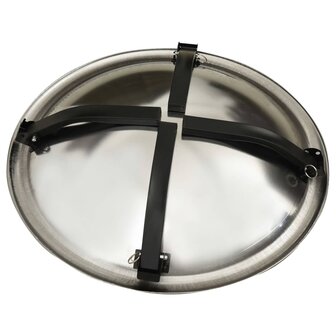 Vuurschaal en barbecue 2-in-1 met pook 56x56x49 cm rvs 8