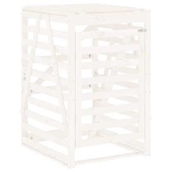 Containerberging dubbel massief grenenhout wit 8