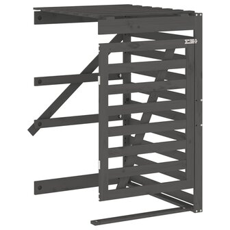 Containerberging dubbel massief grenenhout grijs 9