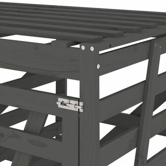 Containerberging dubbel massief grenenhout grijs 11