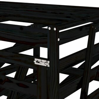 Containerberging dubbel massief grenenhout zwart 11