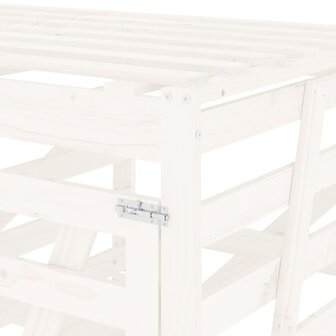 Containerberging drievoudig massief grenenhout wit 10