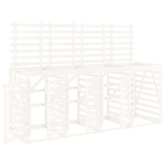 Containerberging viervoudig massief grenenhout wit 2