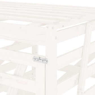 Containerberging viervoudig massief grenenhout wit 11
