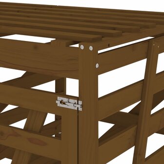 Containerberging viervoudig massief grenenhout honingbruin 11
