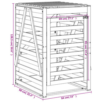 Containerberging 84x90x128,5 cm massief grenenhout douglas 12