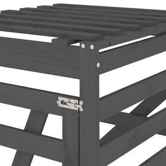 Containerberging verlengstuk massief grenenhout grijs 10