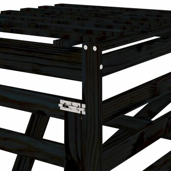 Containerberging verlengstuk massief grenenhout zwart 10