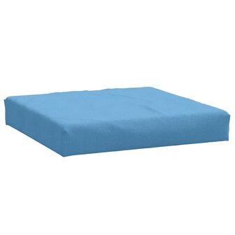 Palletkussen 60x60x10 cm stof gem&ecirc;leerd blauw 2