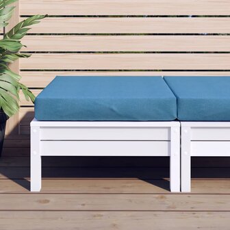Palletkussen 60x60x10 cm stof gem&ecirc;leerd blauw 3