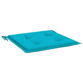 Tuinstoelkussens 4 st 40x40x3 cm stof turquoise 4