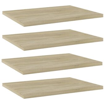 Wandschappen 4 st 40x30x1,5 cm bewerkt hout sonoma eikenkleurig 1