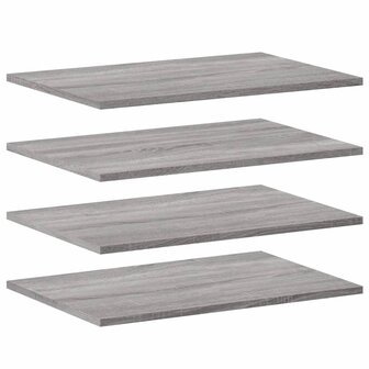 Wandschappen 4 st 60x40x1,5 cm bewerkt hout grijs sonoma eiken 2