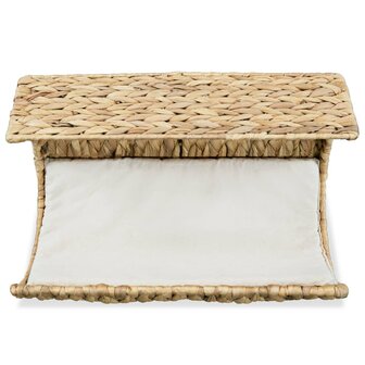Kattenbed met kussen 37x20x20 cm waterhyacint 2