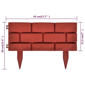Borderranden 11 st met baksteenontwerp 11