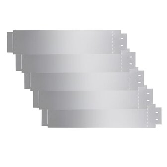 Grasboorden 100x20 cm gegalvaniseerd staal 5 st 2