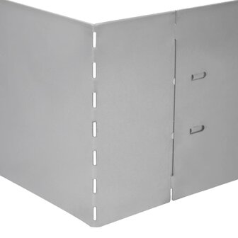 Grasboorden 100x20 cm gegalvaniseerd staal 5 st 7