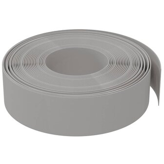 Tuinranden 4 st 10 m 15 cm polyetheen grijs 5