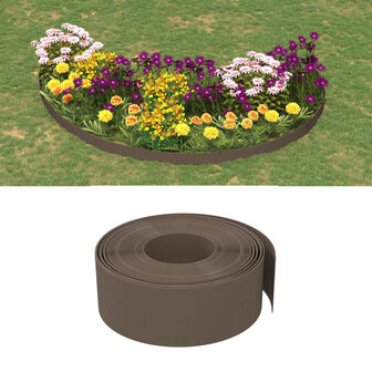 Tuinranden 3 st 10 m 20 cm polyetheen bruin 1