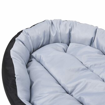 Hondenkussen omkeerbaar en wasbaar 110x80x23 cm grijs en zwart 10