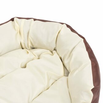Hondenkussen omkeerbaar en wasbaar 85x70x20 cm bruin en cr&egrave;me 10