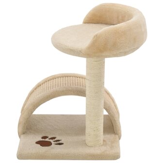 Kattenkrabpaal met sisal krabpaal 40 cm beige en bruin 3