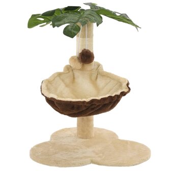 Kattenkrabpaal met sisal krabpaal 50 cm beige en bruin 3