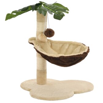 Kattenkrabpaal met sisal krabpaal 50 cm beige en bruin 4