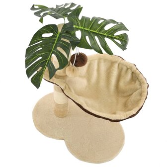 Kattenkrabpaal met sisal krabpaal 50 cm beige en bruin 5