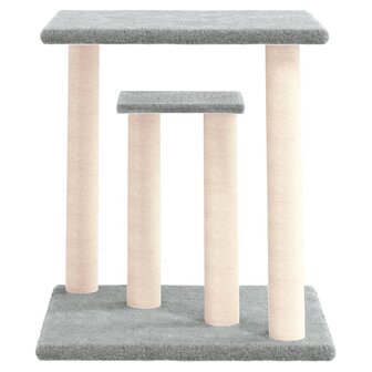 Krabpaal met platforms 50 cm lichtgrijs 3