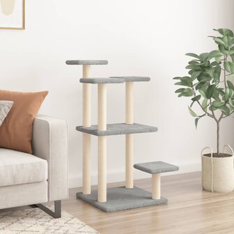 Krabpalen met platforms 98,5 cm lichtgrijs 3
