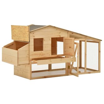 Kippenhok 178x67x92 cm massief grenenhout 2