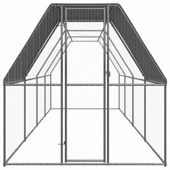 Kippenhok 2x8x2 m gegalvaniseerd staal 2