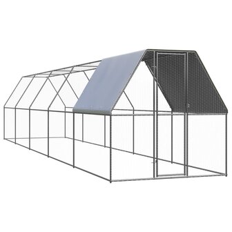 Kippenhok 2x10x2 m gegalvaniseerd staal 1