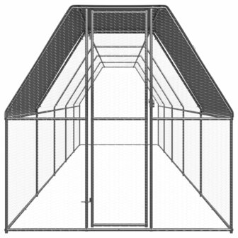 Kippenhok 2x10x2 m gegalvaniseerd staal 2