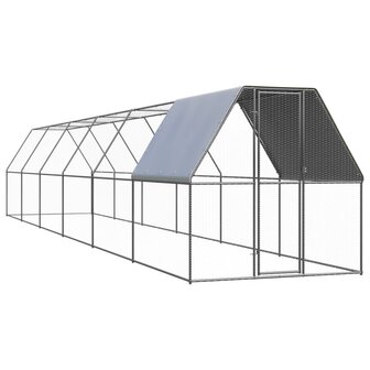 Kippenhok 2x12x2 m gegalvaniseerd staal 1