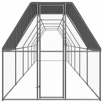 Kippenhok 2x12x2 m gegalvaniseerd staal 2