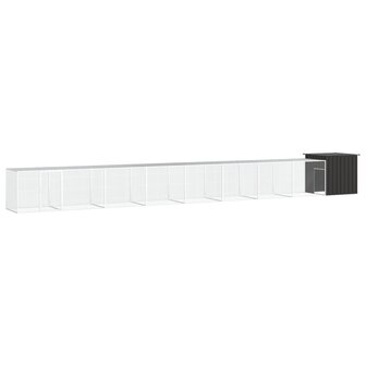 Kippenhok 900x91x100 cm gegalvaniseerd staal antracietkleurig 1
