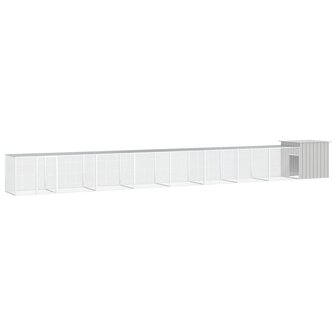 Kippenhok 900x91x100 cm gegalvaniseerd staal grijs 1