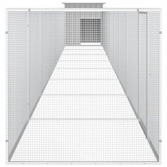 Kippenhok 900x91x100 cm gegalvaniseerd staal grijs 4