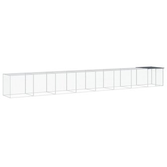 Kippenhok met dak 803x98x90 cm gegalvaniseerd staal antraciet 2