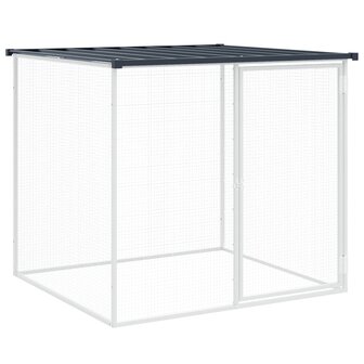 Kippenhok met dak 803x98x90 cm gegalvaniseerd staal antraciet 6