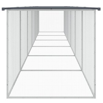 Kippenhok met dak 603x98x90 cm gegalvaniseerd staal antraciet 4