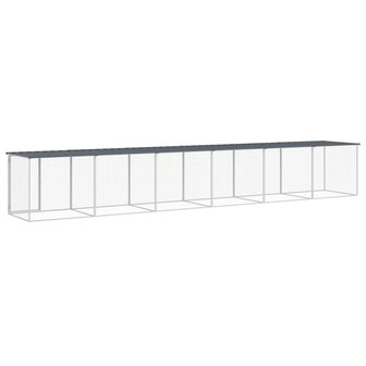 Kippenhok met dak 603x98x90 cm gegalvaniseerd staal antraciet 5