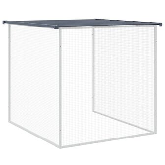 Kippenhok met dak 603x98x90 cm gegalvaniseerd staal antraciet 8