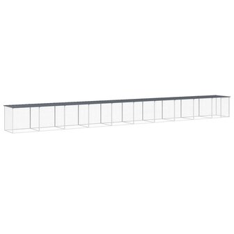 Kippenhok met dak 1003x98x90 cm gegalvaniseerd staal antraciet 2
