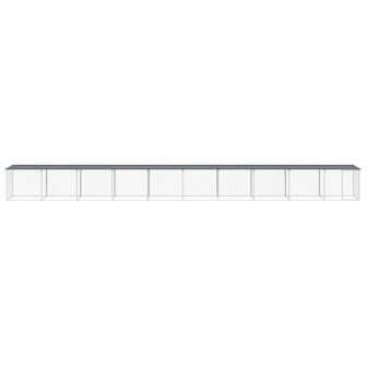 Kippenhok met dak 1003x98x90 cm gegalvaniseerd staal antraciet 3