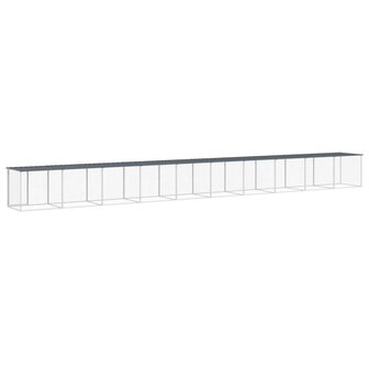 Kippenhok met dak 1003x98x90 cm gegalvaniseerd staal antraciet 5
